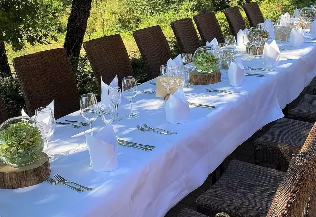 Gedeckte Tafel im Restaurant Websweiler Hof